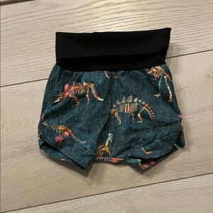 Dinosaur Adventure Kids Shorts - Black and Blue